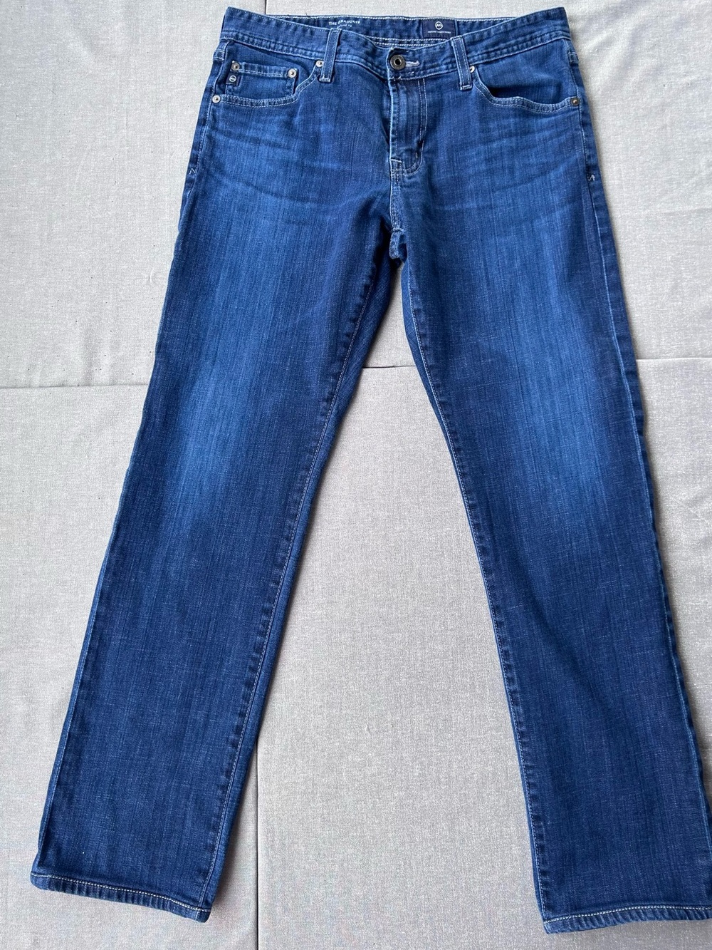 Ag Adriano Goldschmied Men's Straight-Leg Jeans in Deep Blue Denim